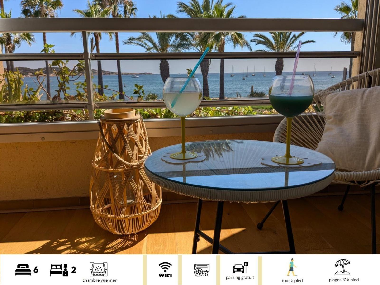 "Le Palmier Dore", Cosy T3 A 3 Minutes A Pied Des Plages, Parking Et Clim Sanary-sur-Mer Exterior foto